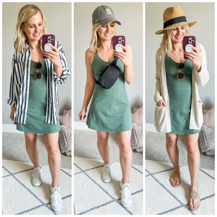 3 ways to wear a green athletic dress for summer