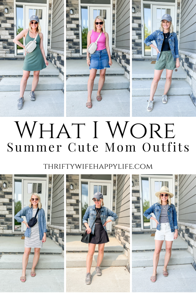Around up of cute mom outfits to wear for summer.