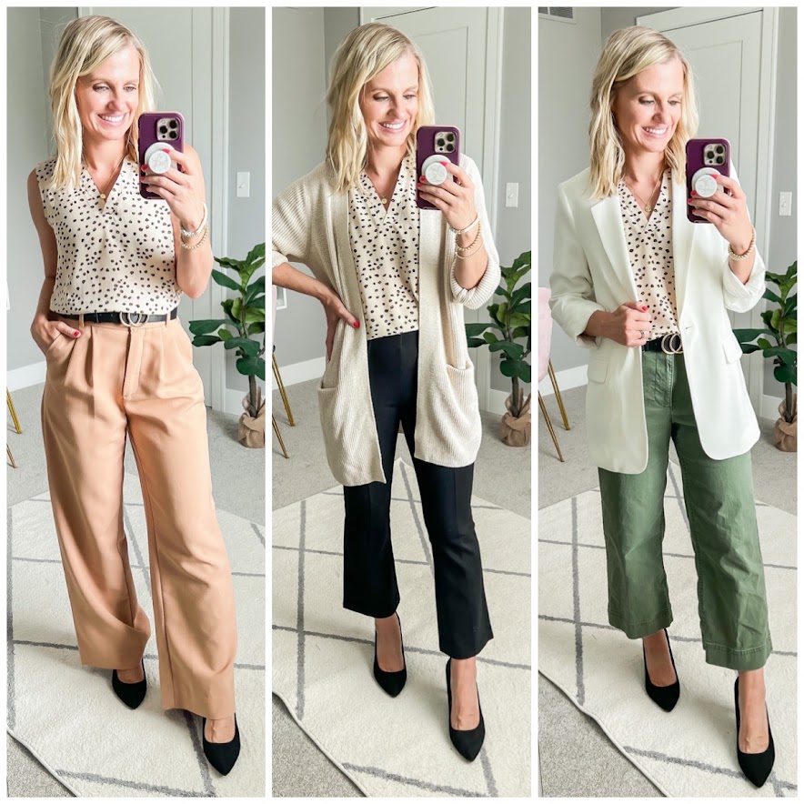 WIDE LEG PANTS - 7 Outfit Ideas - Fall Basics - Part 1 - Capsule Wardrobe 