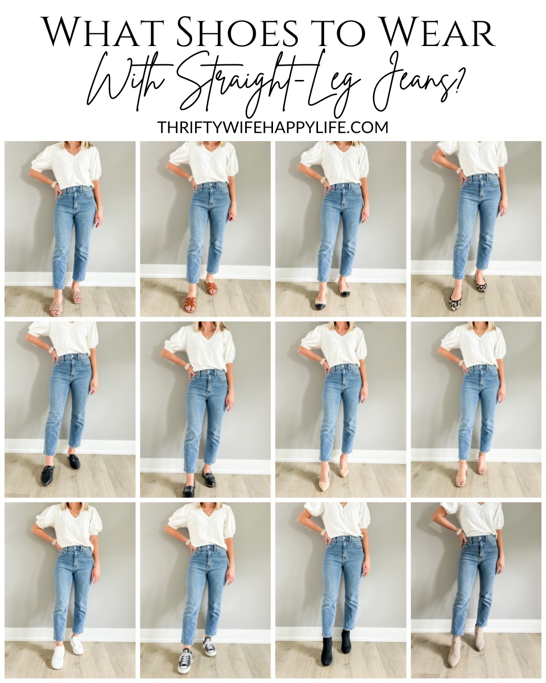What Shoes to Wear With Straight Leg Jeans? - Thrifty Wife Happy Life