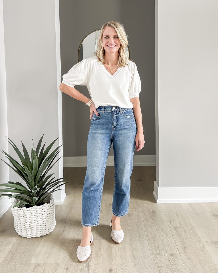 4 Affordable Petite Straight-Leg Jeans- Under $100 - Thrifty Wife Happy ...