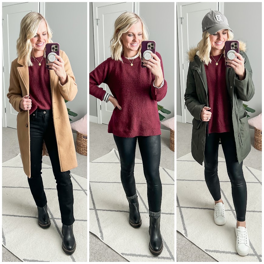 Winter capsule wardrobe outfit ideas. 