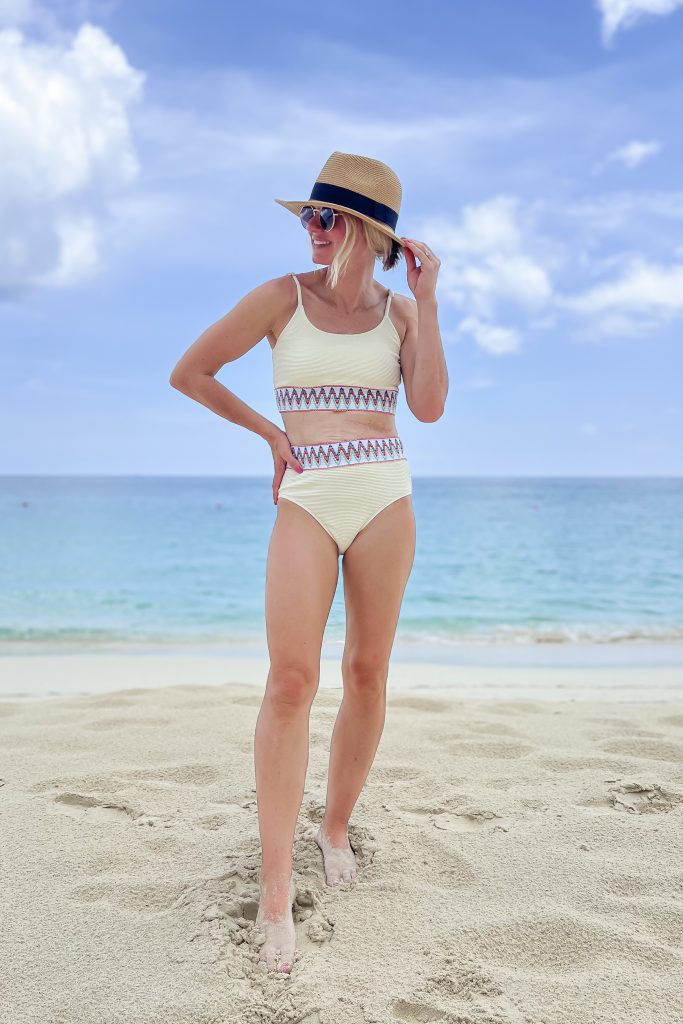 bahamas beach outfit high waisted bikini