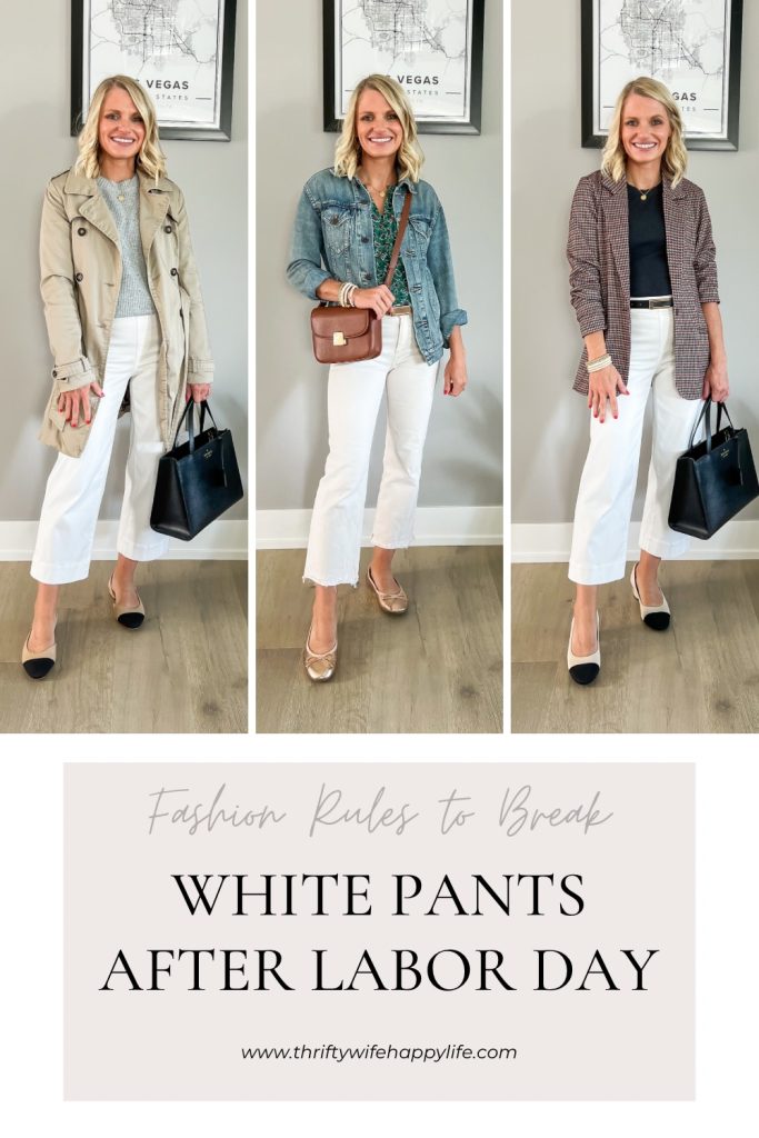 wearing white pants after labor day fashion rule with outfit ideas