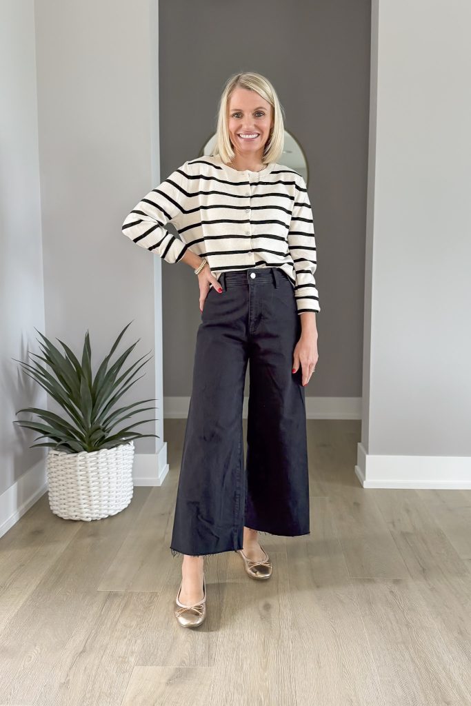 How to wear wide leg cropped pants in winter online