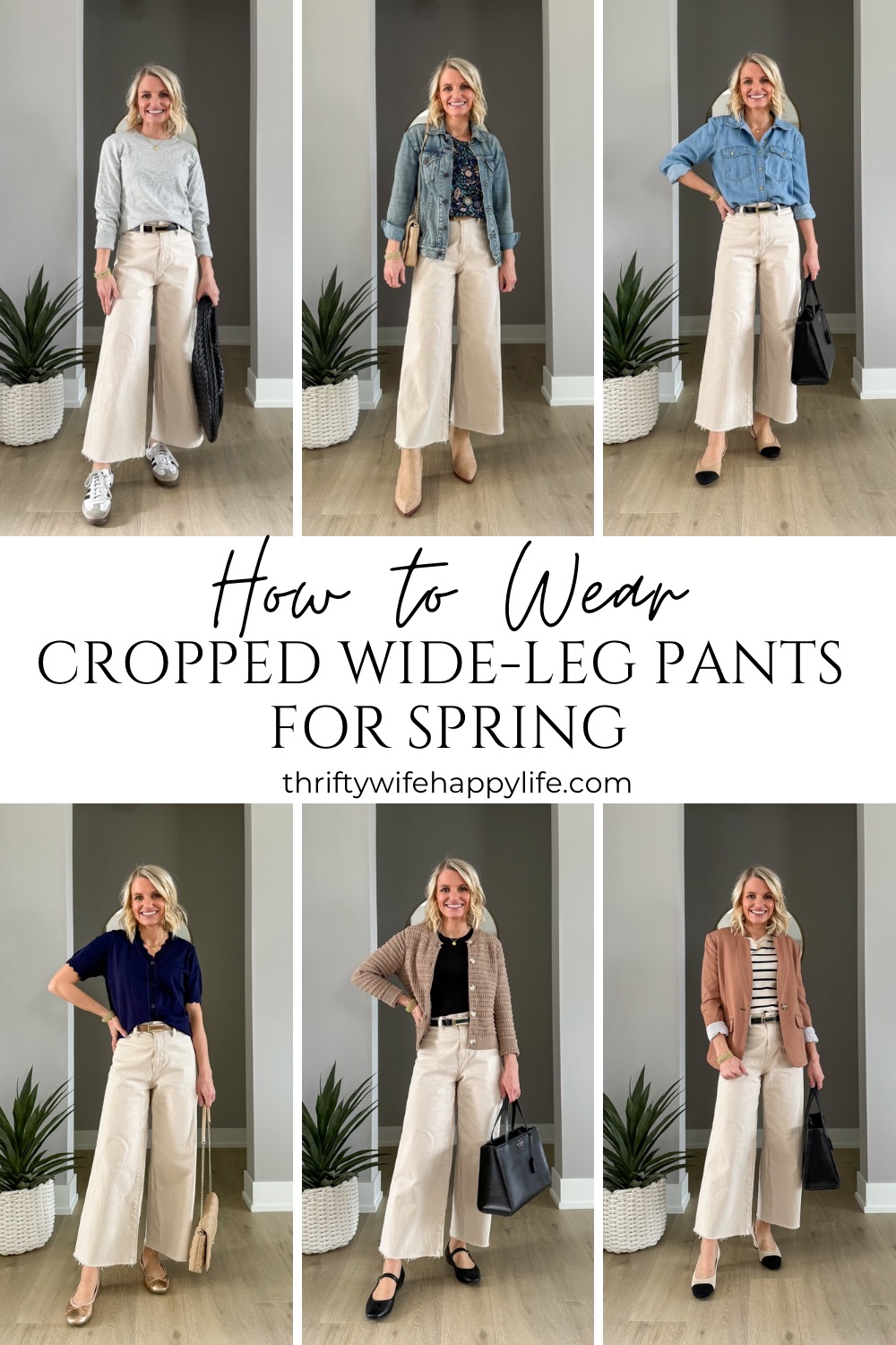 How to Wear White Cropped Wide-Leg Pants