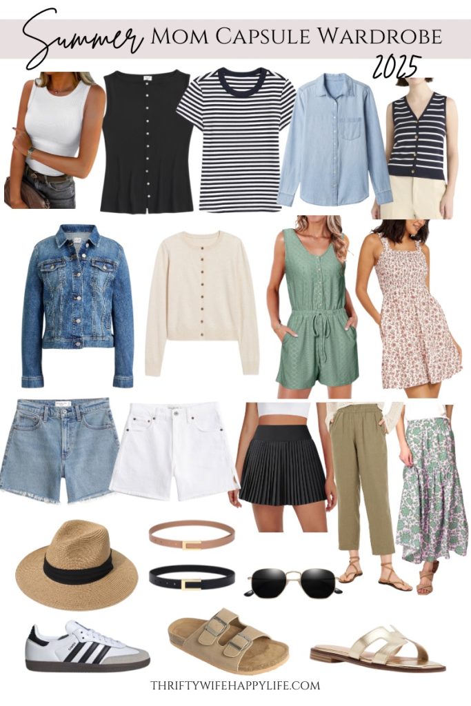 Summer mom capsule wardrobe 2025