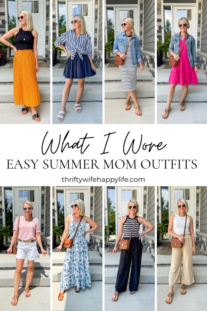 Easy Summer Mom Outfits 8 easy outfits for moms to copy pinterest graphic