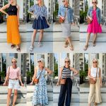Easy Summer Mom Outfits collage of six outfits for moms