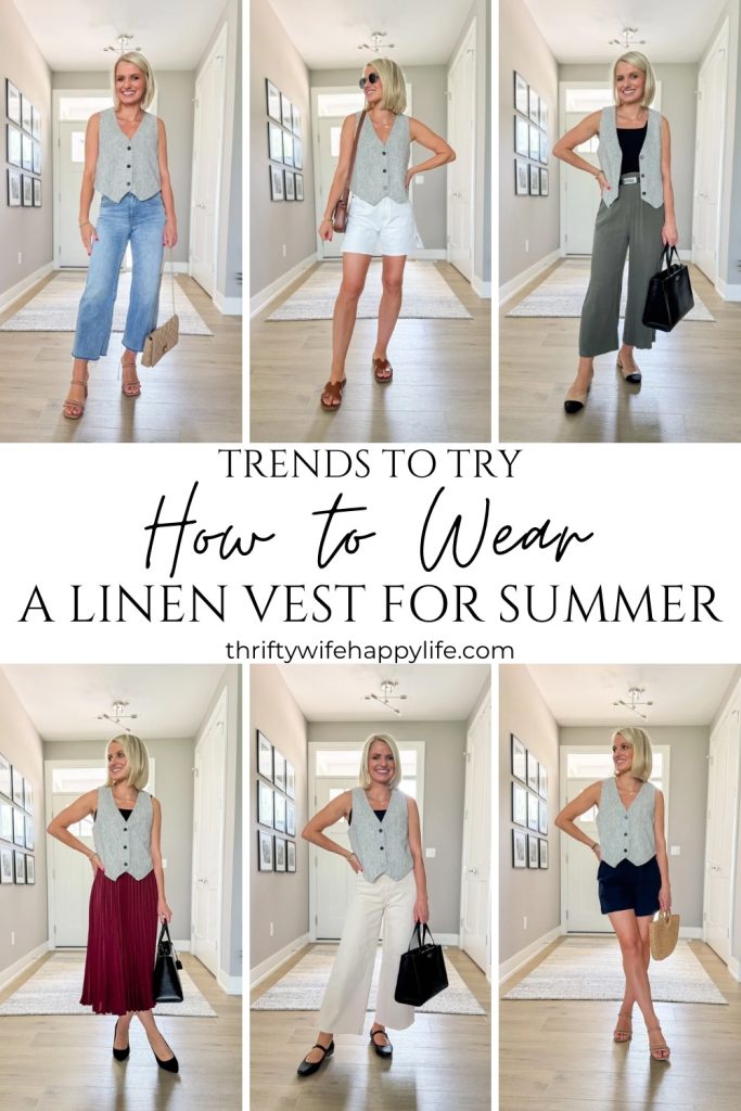 how to wear a linen vest for summer