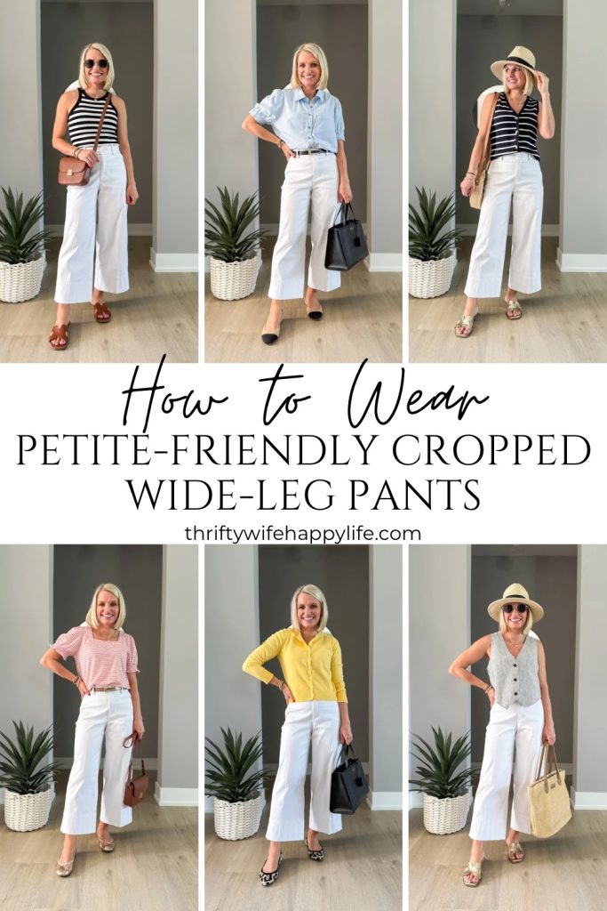 how to wear petite-friendly cropped wide leg pants