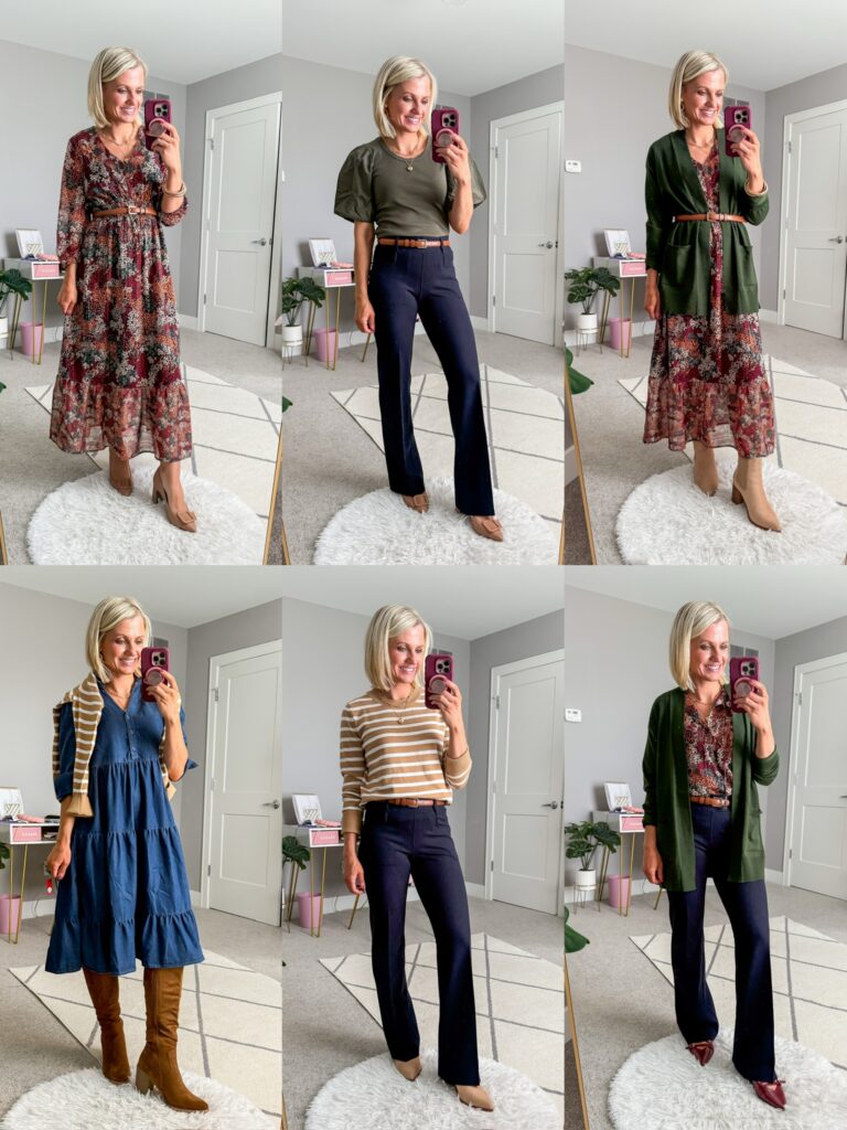 fall styles from 89th and madison collage of six fall outfits