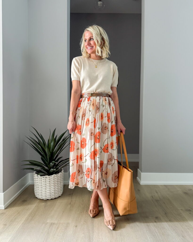 amazon workwear floral maxi skirt