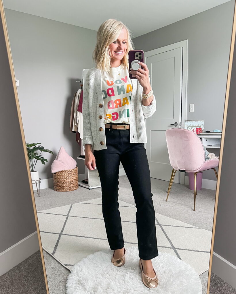 preschool teacher outfits for fall graphic tshirt outfit idea