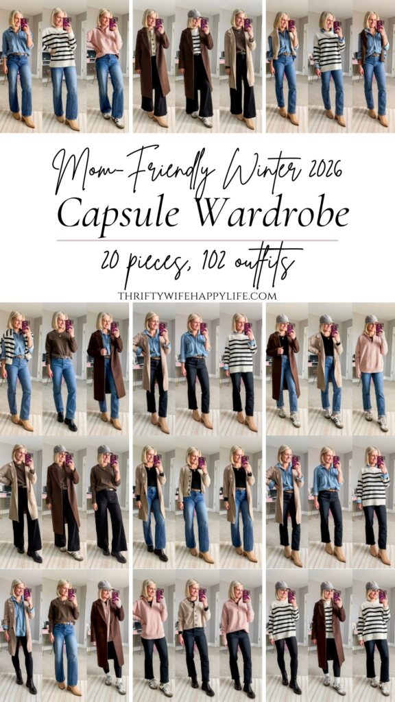 Mom Winter Capsule Wardrobe pinterest pin