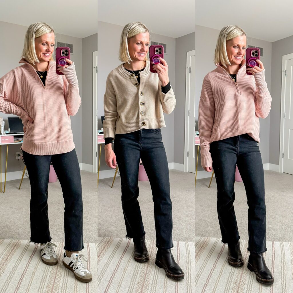 Mom Winter Capsule Wardrobe casual mom outfit ideas for winter 2025