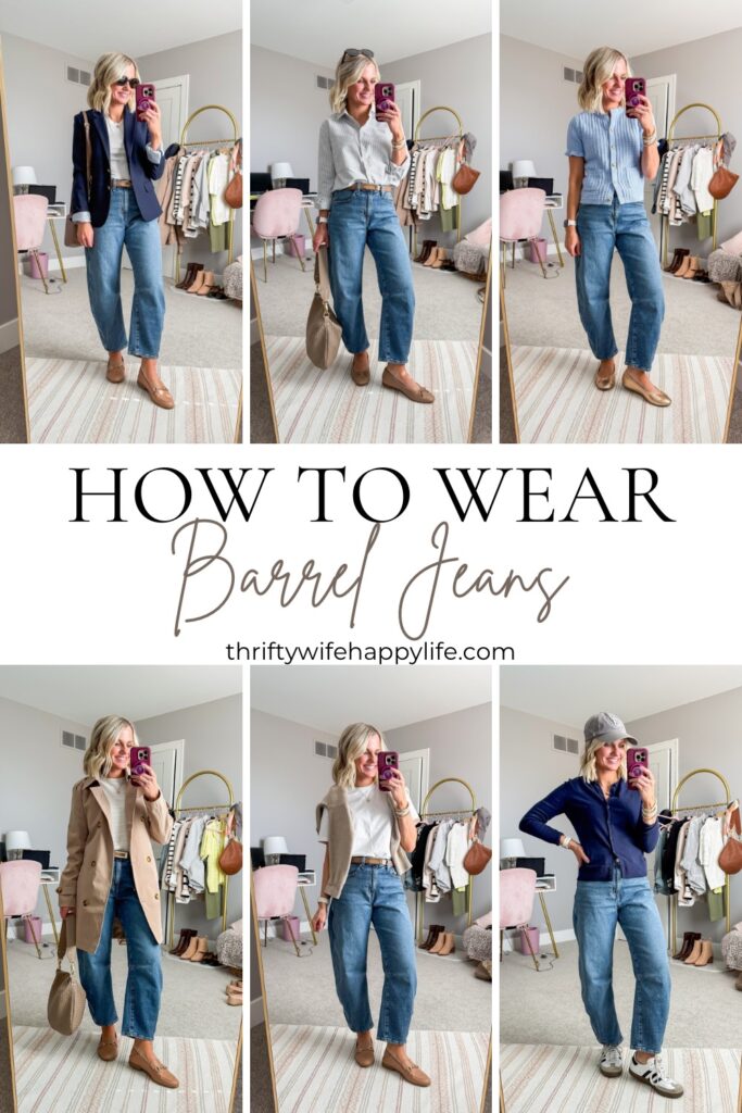 how to style barrel jeans outfit ideas