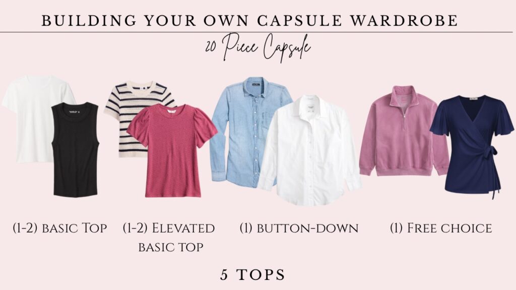 how to build your own 20 piece capsule wardrobe choosing tops for a capsule wardrobe