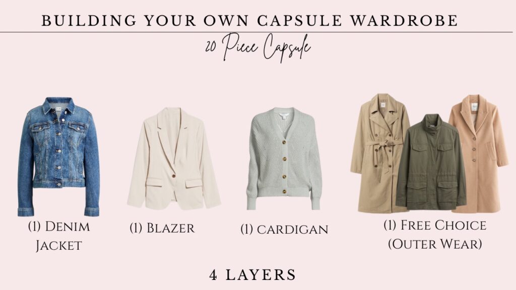 how to build your own 20 piece capsule wardrobe 4 layers for a capsule wardrobe