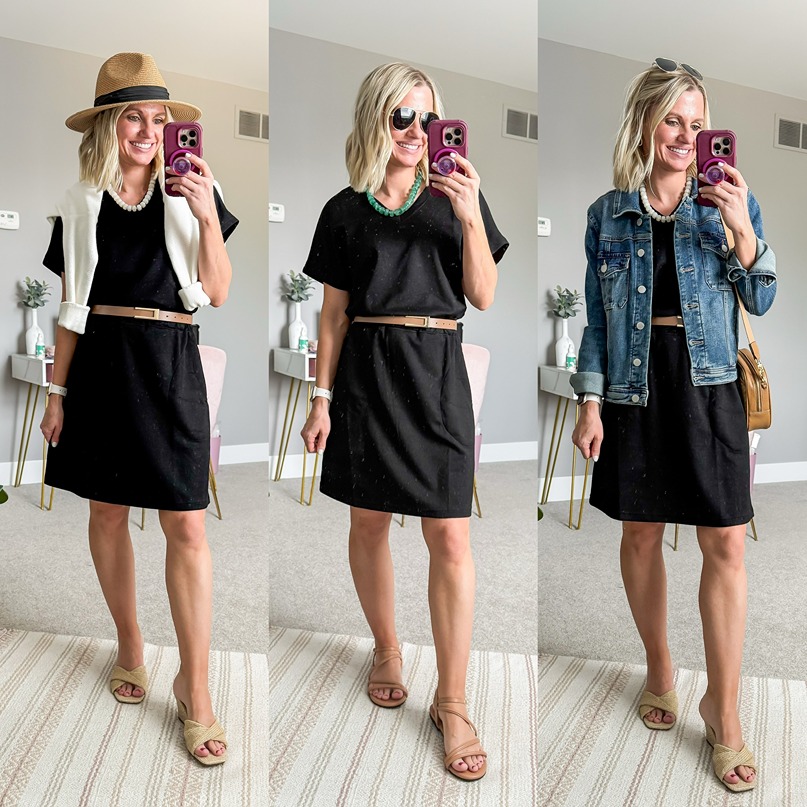 summer outfits with a black dress