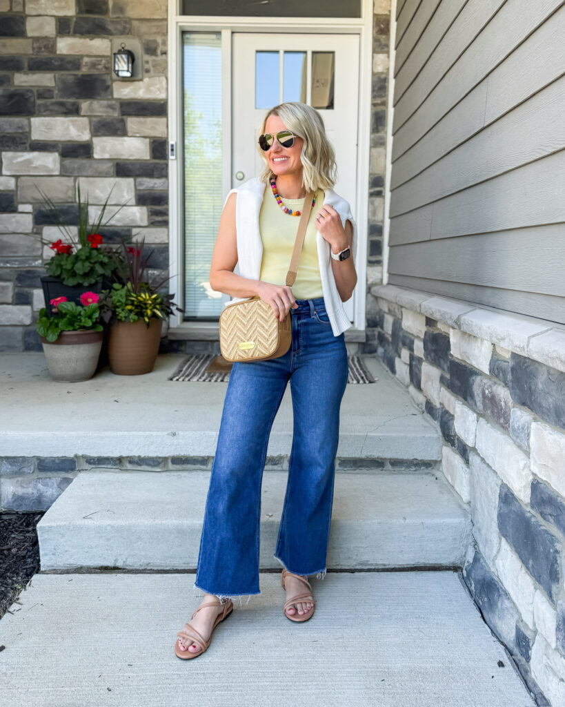 summer outfit idea with jeans and tank