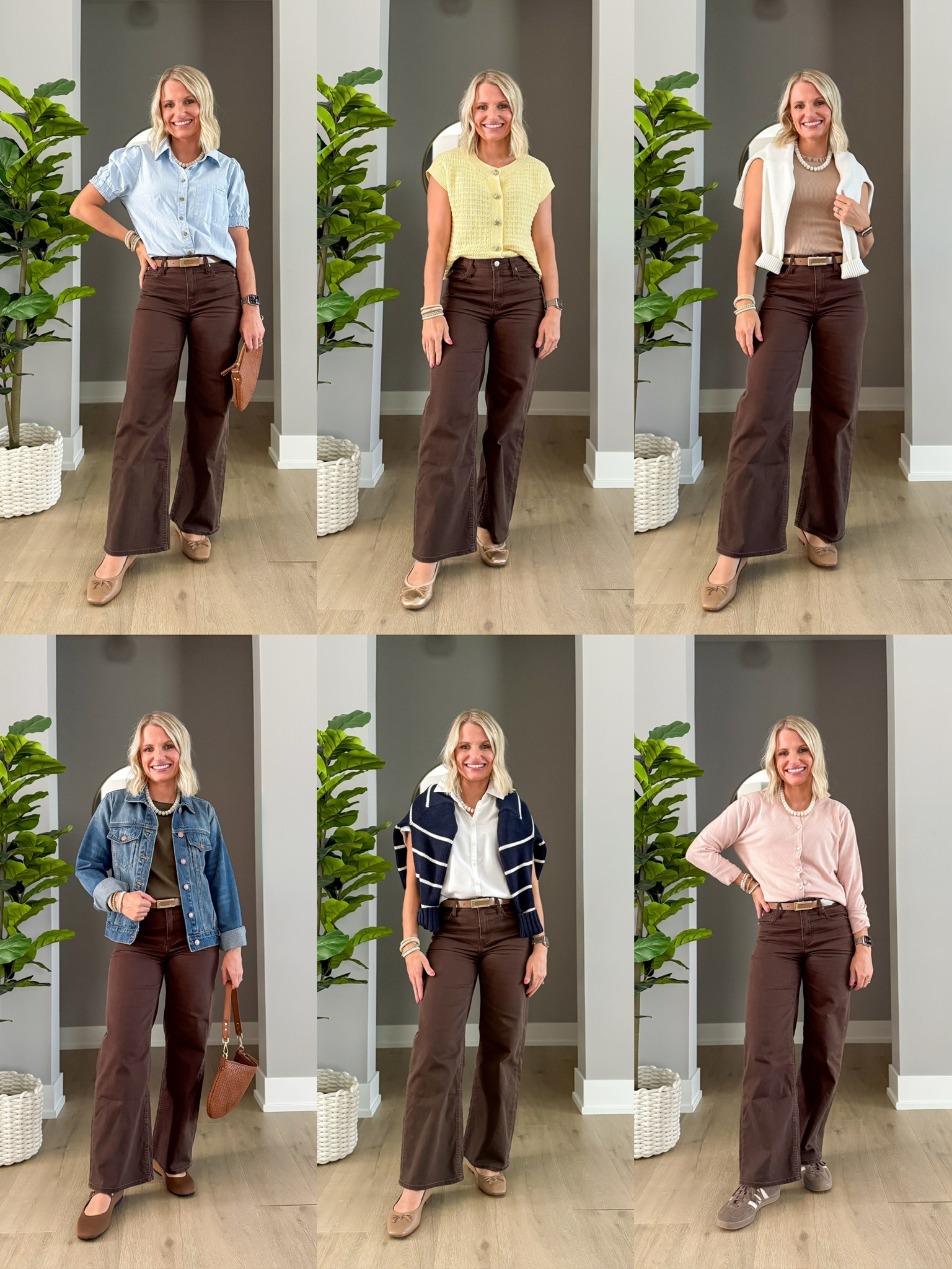 How to Wear Brown Jeans for Fall: 6 Easy Outfit Ideas