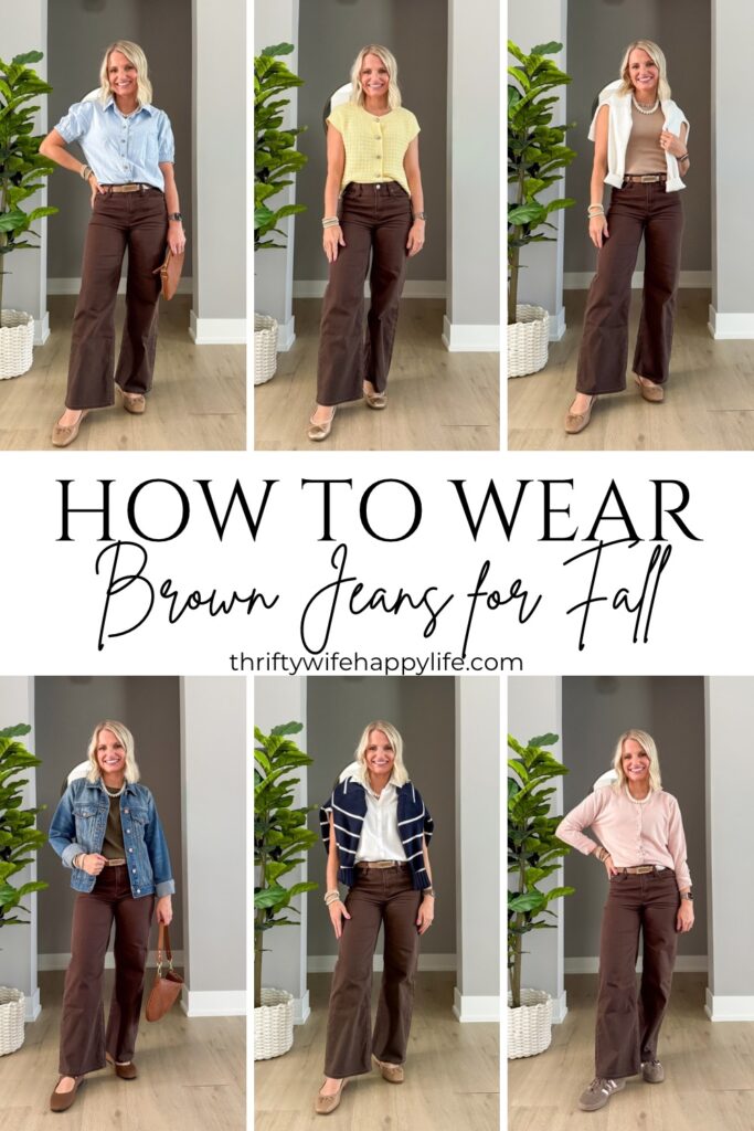 how to wear brown pants for fall six outfit ideas